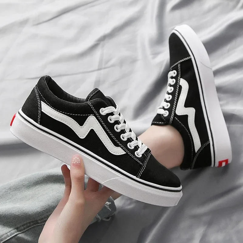 Vans Shoes Old Skool - Women Outdoor Breathable Skateboarding Canvas Walking