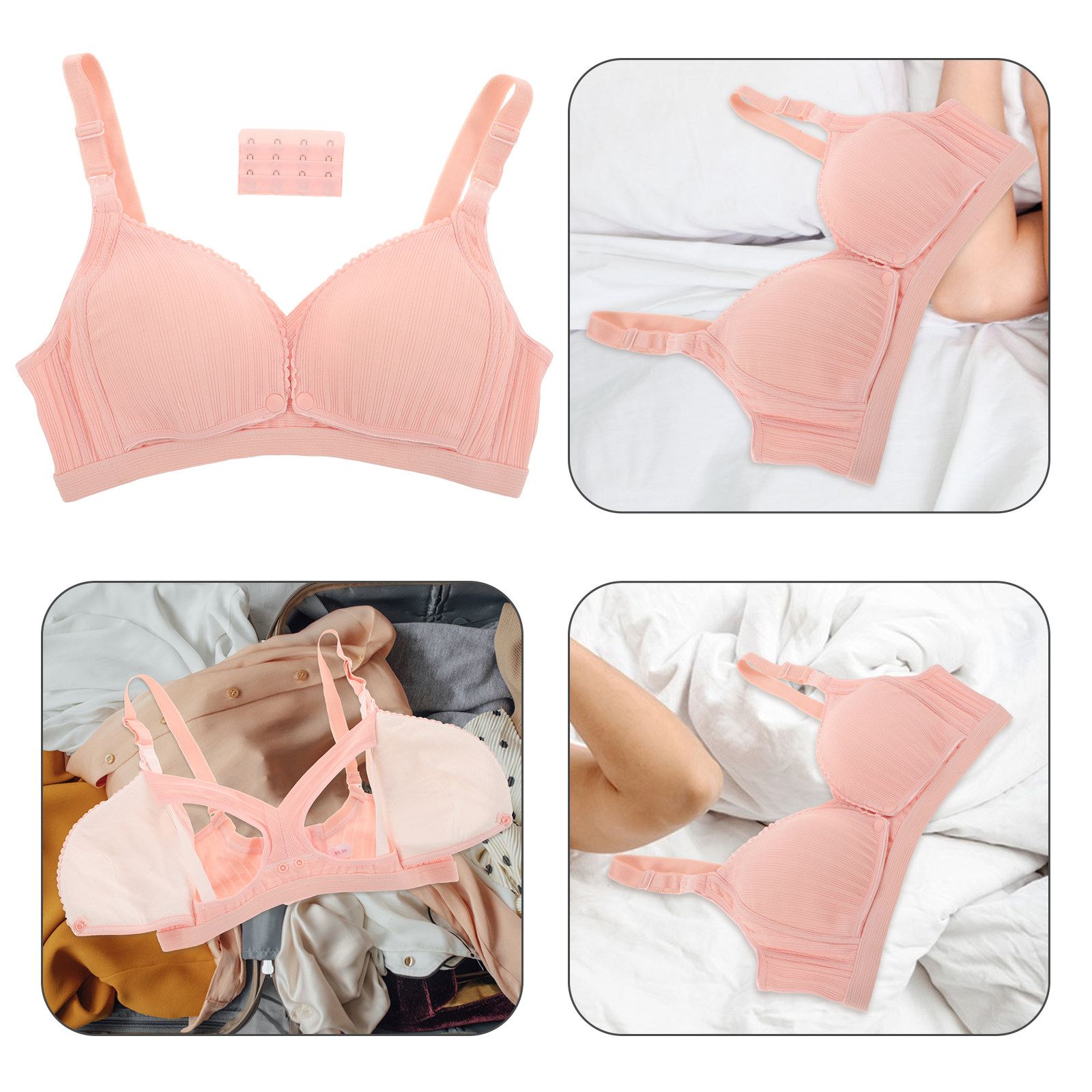 Wireless Nursing Bra Pink Ribb - đánh giá và giá Nursing Bra Clip