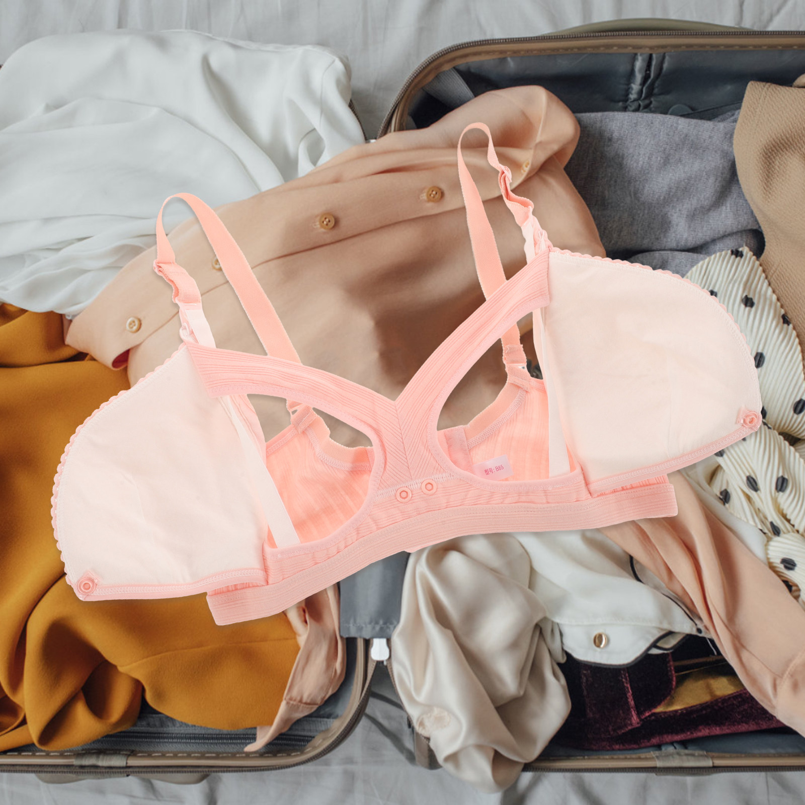 Wireless Nursing Bra Pink Ribb - đánh giá và giá Nursing Bra Clip