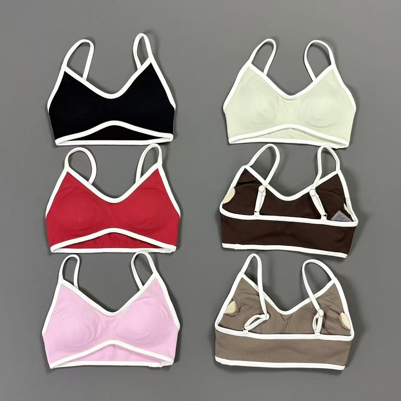 Women Contrastline Yoga Bra V  - đánh giá và giá Sports Bra Racerback