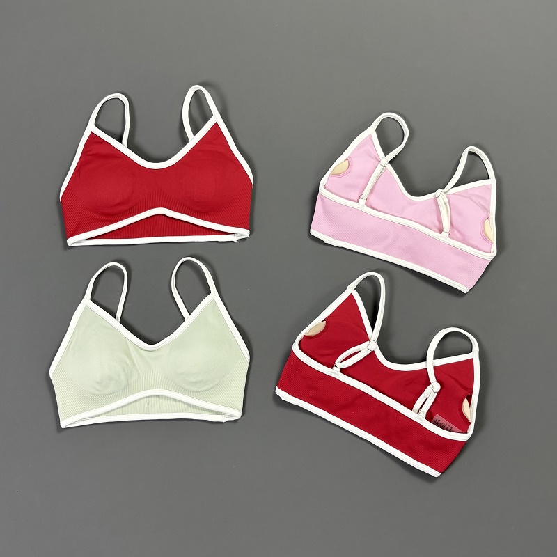 Women Contrastline Yoga Bra V  - đánh giá và giá Sports Bra Racerback